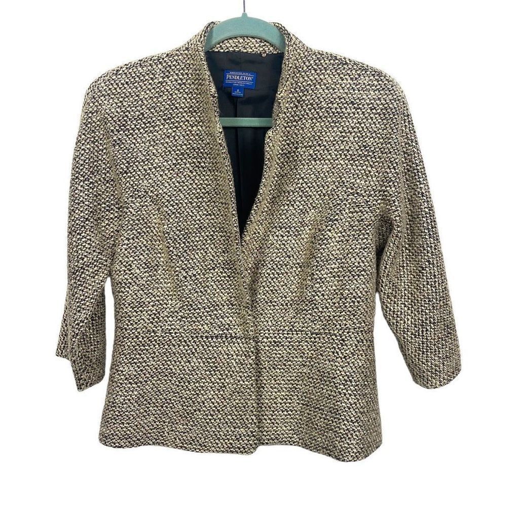 Vintage Pendleton Blazer Petite Beige Size 8P Jacket